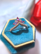 將圖片載入圖庫檢視器 18K粉紅寶鑽石戒指