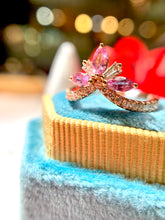 將圖片載入圖庫檢視器 18K粉紅寶鑽石戒指