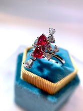 將圖片載入圖庫檢視器 18K紅寶戒指