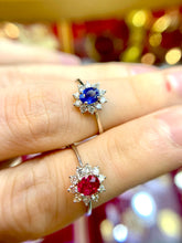 將圖片載入圖庫檢視器 18K金藍寶石戒指