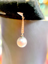 將圖片載入圖庫檢視器 18K金白珍珠鑽石耳環