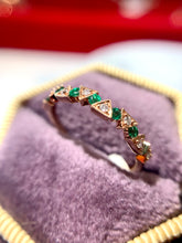 將圖片載入圖庫檢視器 18K金綠寶戒指