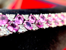 將圖片載入圖庫檢視器 18K金粉紅寶鑽石手鏈