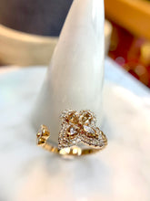將圖片載入圖庫檢視器 18K金蝴蝶形鑽石戒指