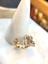 將圖片載入圖庫檢視器 18K金蝴蝶形鑽石戒指