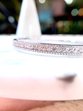 將圖片載入圖庫檢視器 18K金三行圓鑽石手鐲