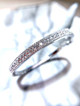 將圖片載入圖庫檢視器 18K金三行圓鑽石手鐲