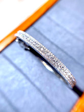 將圖片載入圖庫檢視器 18K金三行圓鑽石手鐲