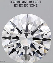 將圖片載入圖庫檢視器 GIA Round 2.01 ct G SI1 EX EX EX N

